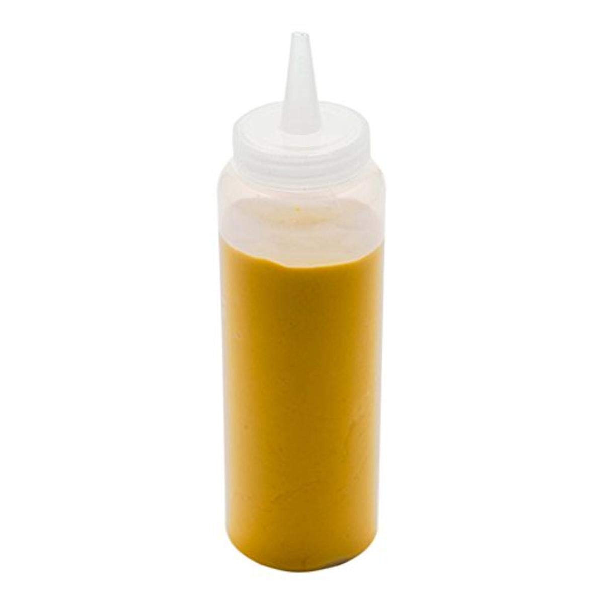 Restaurantware 12 Ounce Condiment Squeeze Bottle 1 With Lid Plastic Squeeze Bottle - Precison Dispensing Tip Flexible Clear Plastic Squeeze Bottle For Sauces For Sauces Spreads Or Condiments