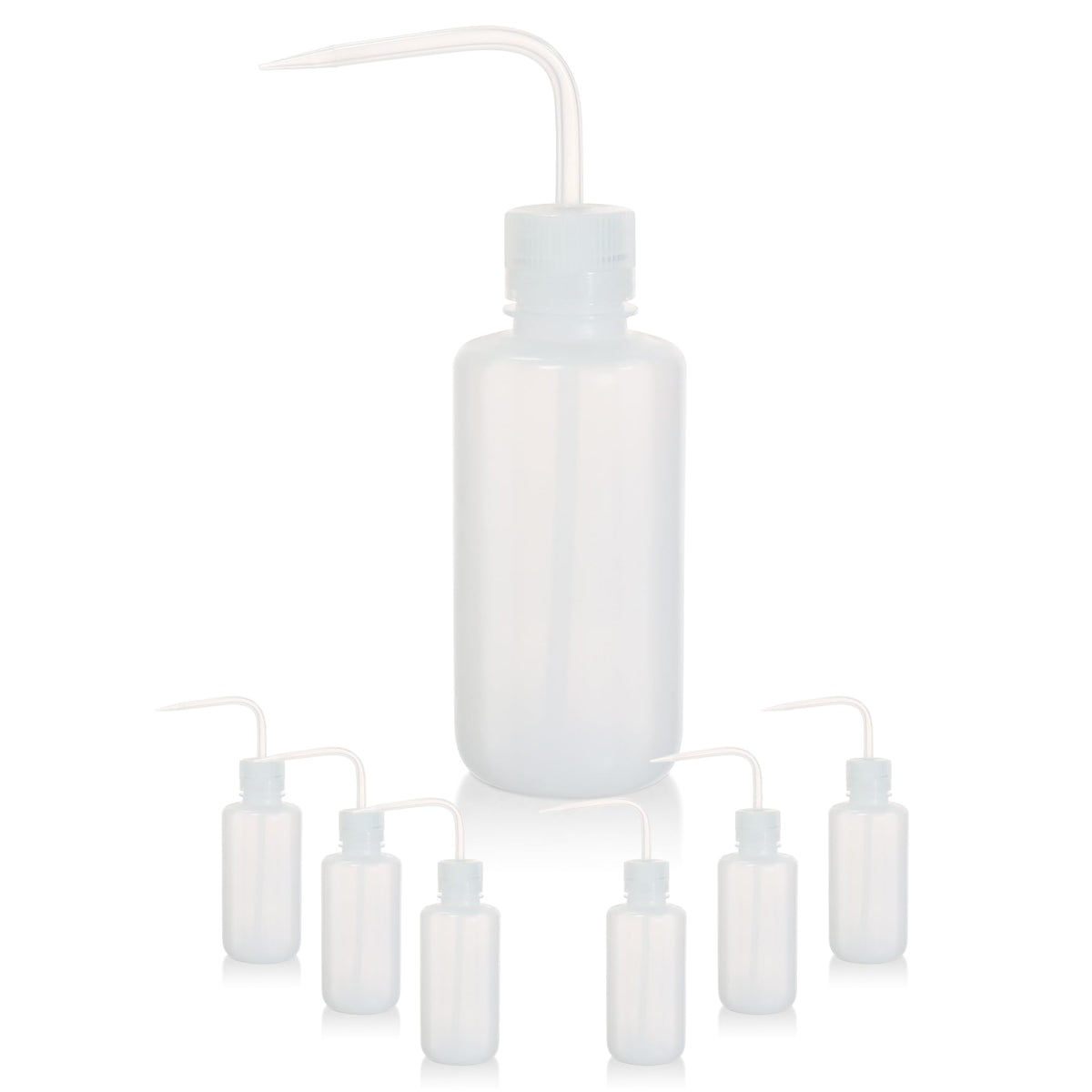 4pcs of Isopropanol Wash Bottles, Vol.500ml (17oz), Narrow Mouth, Self-Venting Safety Wash Bottles, LDPE Material, IN-WBI500