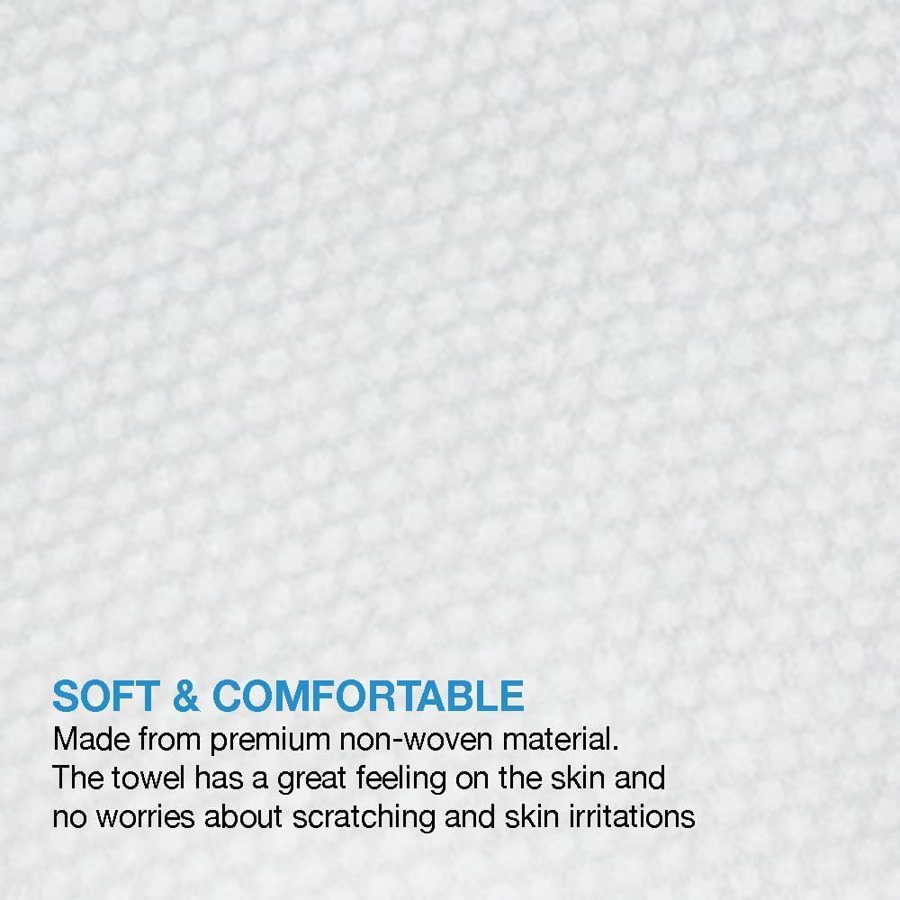 ForPro Professional Collection Premium Disposable Bath Towels, Salon & Spa Towels for Hair, Face, Body, Extra Large (15" x 31.5"), White, 50-Count