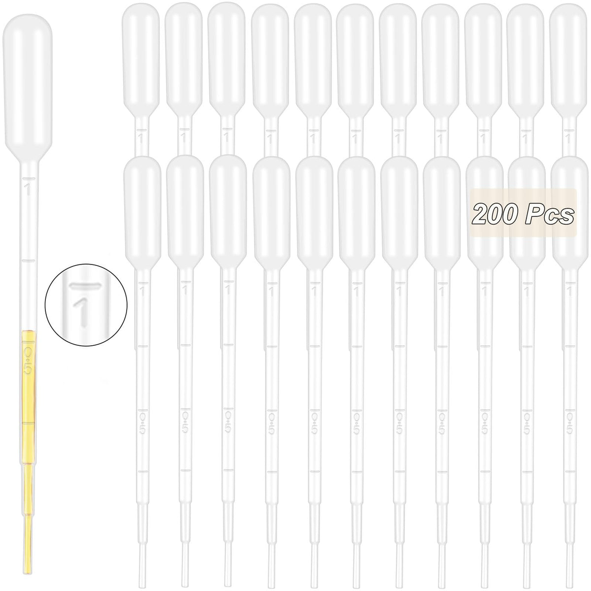 moveland 25PCS 3ML Plastic Dropper Pipettes for Essential Oils, Home Use | Calibrated Clear Scale, Soft & Flexible, Food-Grade Plastic, Disposable, No Cross-Contamination for Science Class, Lab, DIY