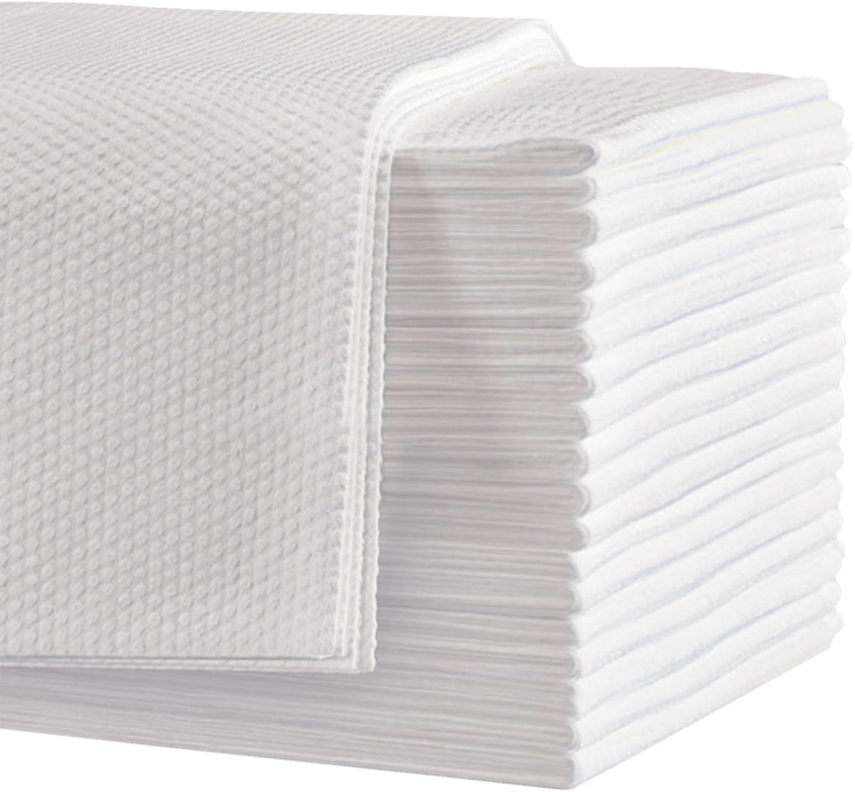 50-Count Disposable Bath Hair Towels, 19.7" x 27.6" Thickened and Absorbent Salon & Spa Towels for Massage Yoga Camping Trips (White)