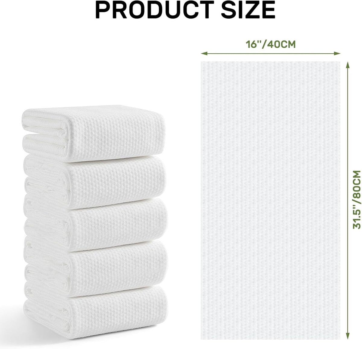 50pc Disposable Large Luxury Bath Hair Drying Towels 16"x 31.5" | Super Absorbent Towels, Salon & Spa Yoga Camping Trips for Hair, Face, Body