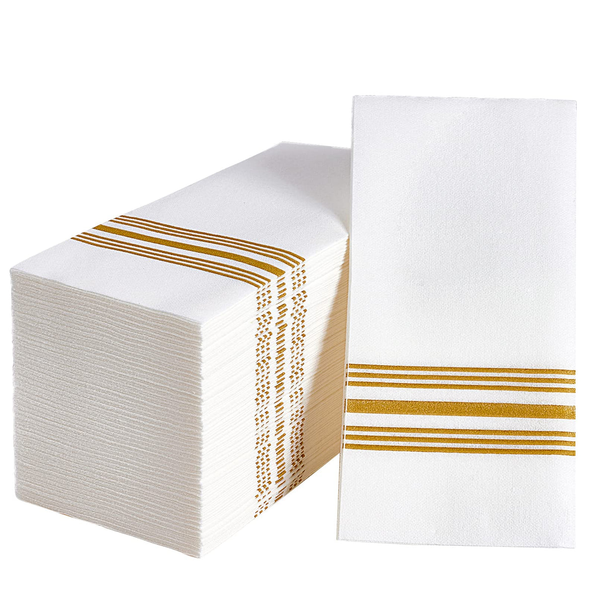 Vplus 150 PACK Guest Towels Disposable Bathroom Napkins, Silver | Soft, and Absorbent, Disposable Paper Hand Towel, Ideal for Dinners, Kitchen, Parties, Weddings, Christmas Party