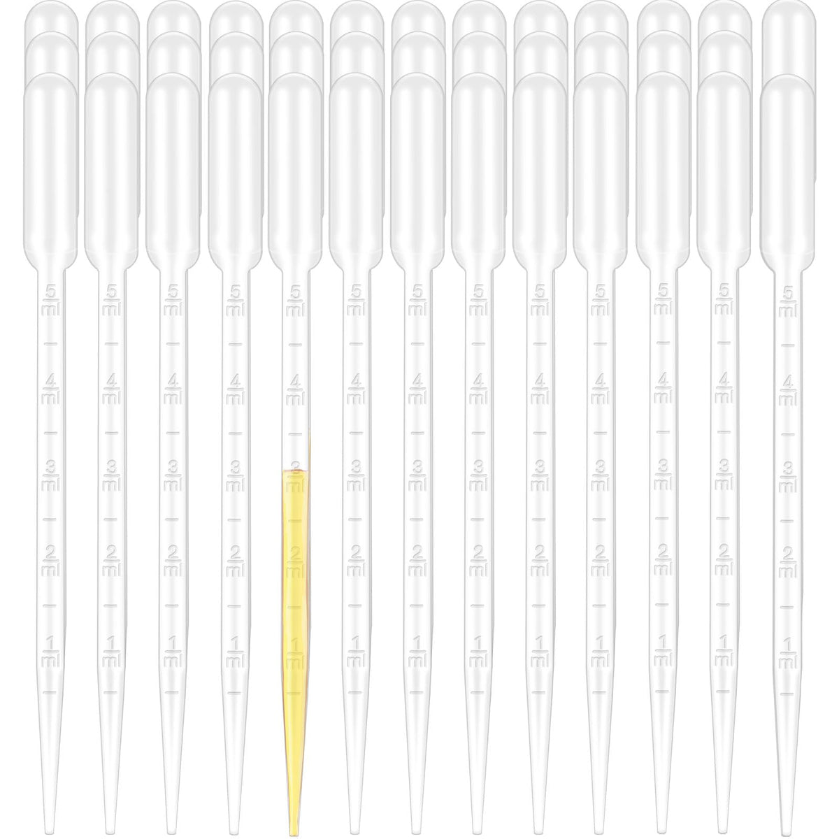 moveland 25PCS 3ML Plastic Dropper Pipettes for Essential Oils, Home Use | Calibrated Clear Scale, Soft & Flexible, Food-Grade Plastic, Disposable, No Cross-Contamination for Science Class, Lab, DIY