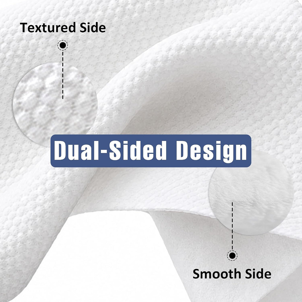Ourmed Life Disposable Face Towels, Ultra Soft & Absorbent, XL, 50 Count | Sensitive Skin Friendly, Skin Soothing, Redness Care, Biodegradable, Facial Towels for Makeup Removal & Cleansing, 9" x 11"