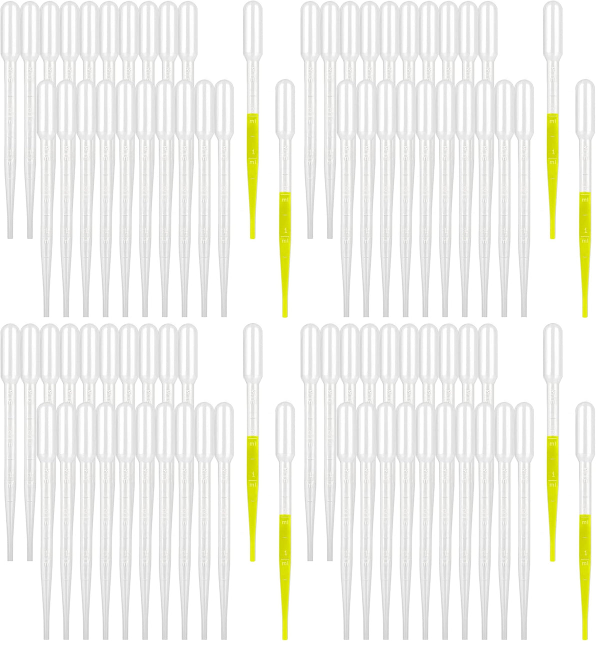 moveland 25PCS 3ML Plastic Dropper Pipettes for Essential Oils, Home Use | Calibrated Clear Scale, Soft & Flexible, Food-Grade Plastic, Disposable, No Cross-Contamination for Science Class, Lab, DIY