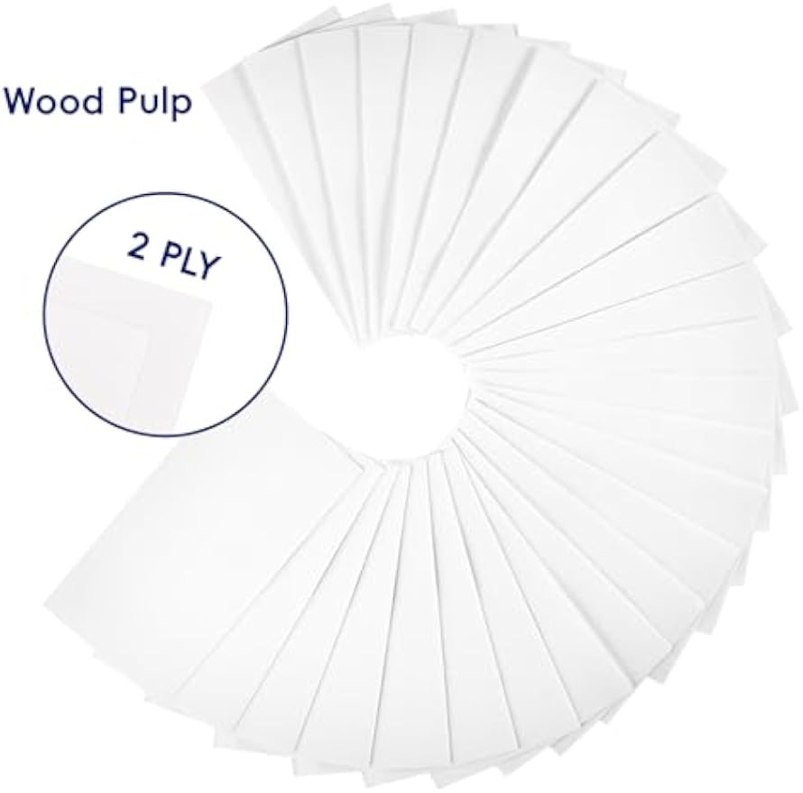 JOLLY CHEF 200 Pack Disposable Paper Napkins, Soft Bathroom Napkins for Guests, 2-Ply White Paper Hand Towels for Halloween, Wedding, Thanksgiving