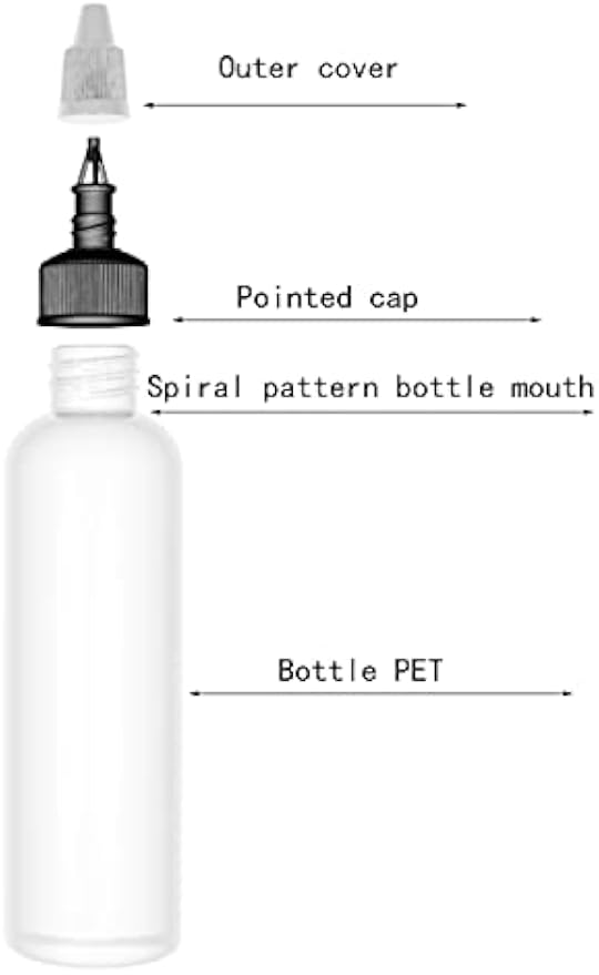 XYSMZM 3 Pcs 6oz Dispensing Bottles, Plastic Squeeze Bottles with Twist Top Cap