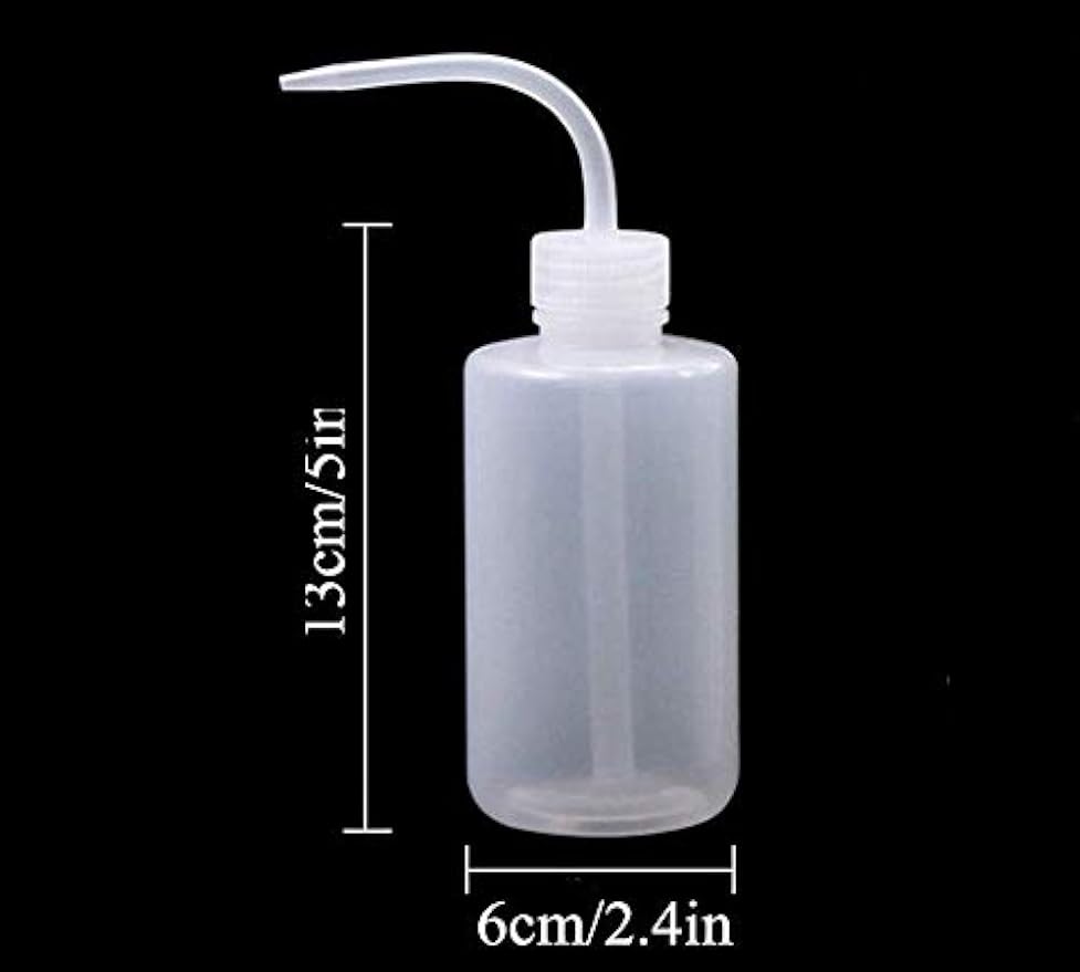 DONSTRAW Wash Bottle 2pcs 250ml/8oz Safety Bottles Watering Tools, Economy Plastic Squeeze with Narrow Mouth Scale Labels for Medical Succulent Cleaning Washing