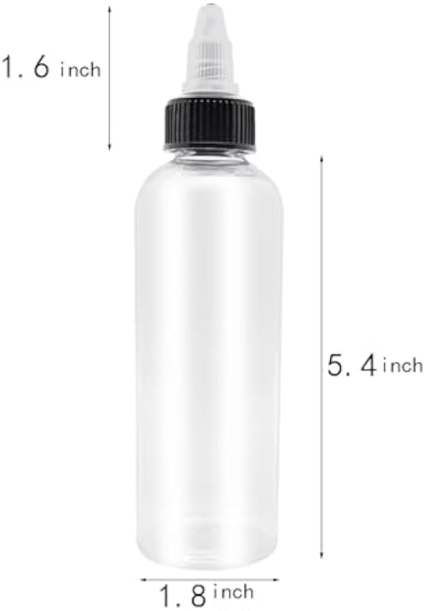 XYSMZM 3 Pcs 6oz Dispensing Bottles, Plastic Squeeze Bottles with Twist Top Cap
