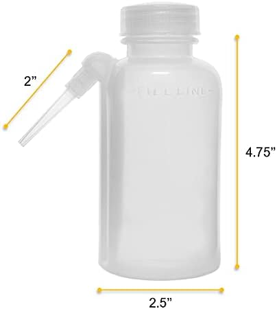 EISCO Wash Bottle, 250ml - Polyethylene - Translucent, Unbreakable - Screw Cap with Down Spout for Dispensing Liquid Labs