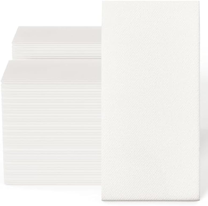 200 Pack Disposable Guest Towels Soft and Absorbent Linen Feel Paper Hand Towels Decorative Bathroom Hand Napkins for Kitchen, Parties, Weddings,Halloween