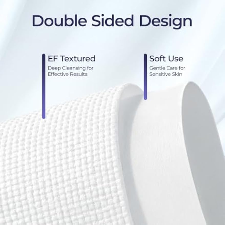ECOLOOK Disposable Face Towel XL-10"x12" Upgraded Thick Facial Towels, Ultra Soft Clean Face Towels Disposable, 60 Count & 90 GSM, Ideal for Sensitive Skin-2 PACK
