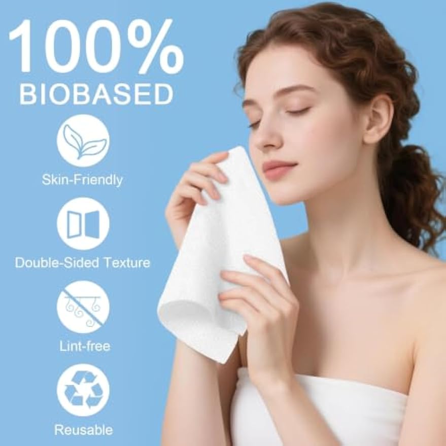 Compressed Towels Tablets (11.8" x11") 50 PCS Disposable Face Towel | Compressed Washcloths for Travel, Soft Compressed Face Towel with Waterproof Case for Daily Use & Camping Essentials