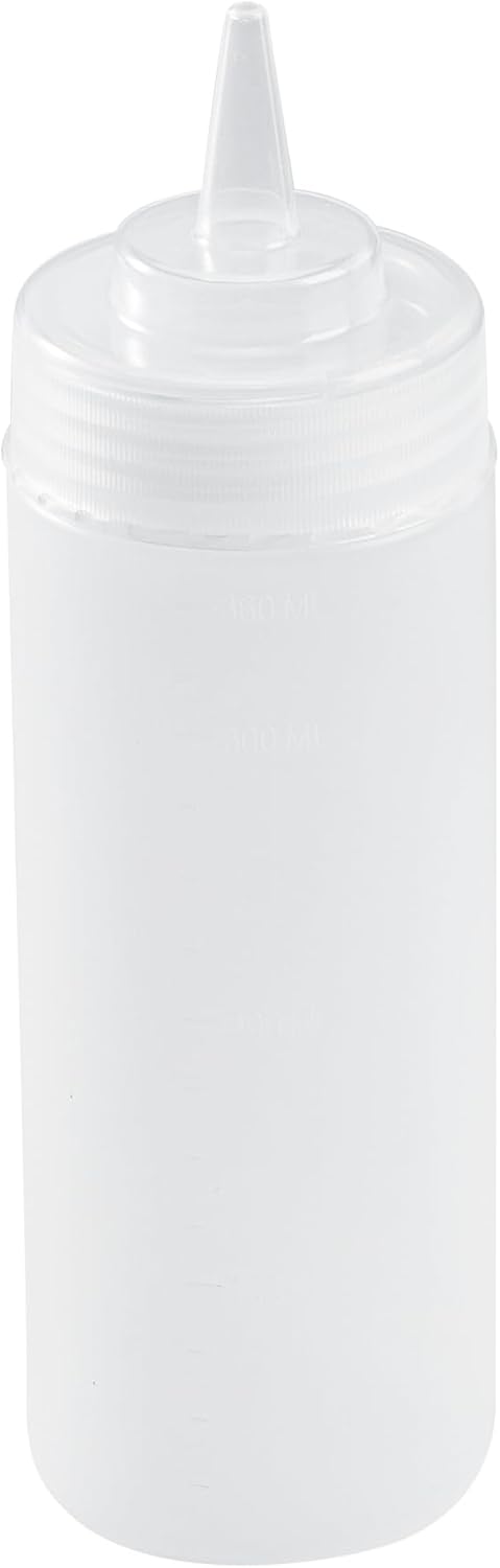 Restaurantware-8 Ounce Condiment Squeeze Bottle, 1 With Lid Plastic Squeeze Bottle - Precison Dispensing Tip, Flexible, Clear Plastic Squeeze Bottle For Sauces, For Sauces, Spreads, Or Condiments,