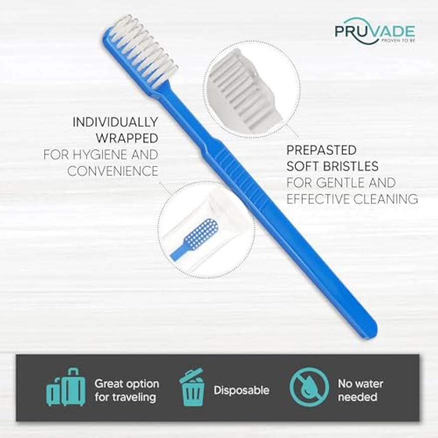 100 Pack Disposable Toothbrushes with Toothpaste - Mint Prepasted | 100 Count Prepasted Toothbrushes Individually Wrapped |Single Use Waterless Tooth Brush Soft Bristles for Office,Hotel,Travel