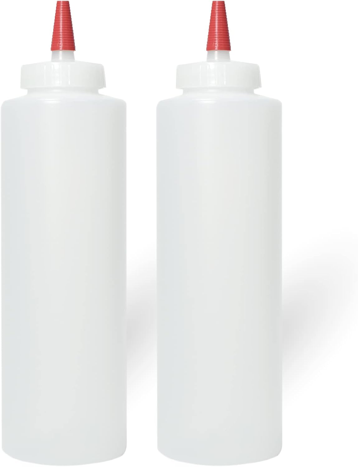 Pinnacle Mercantile Squeeze Bottles For Sauces 32 Oz Clear Wide Mouth Pack Of 6 Refillable Ketchup Bottle And Olive Oil Dispenser Bottle Set BPA Free Easy Label Ready