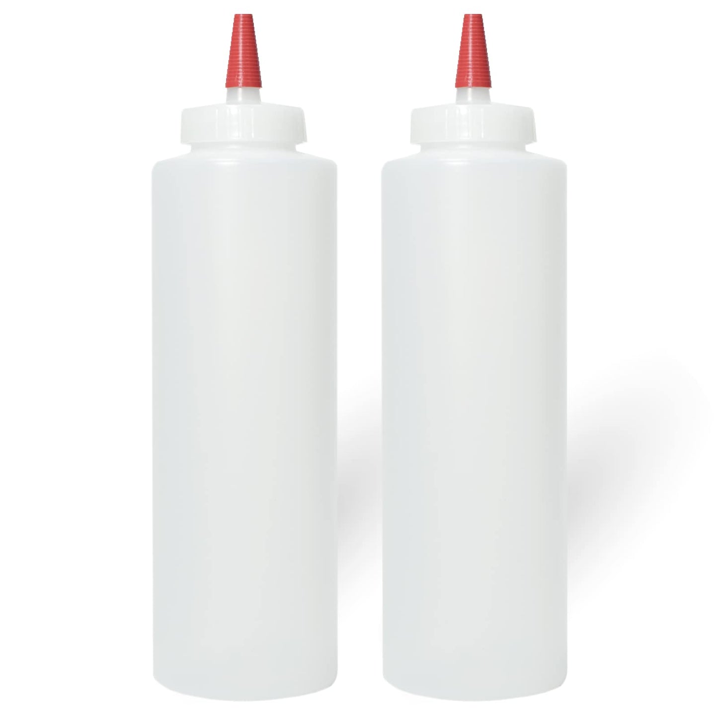 Pinnacle Mercantile Squeeze Bottles For Sauces 32 Oz Clear Wide Mouth Pack Of 6 Refillable Ketchup Bottle And Olive Oil Dispenser Bottle Set BPA Free Easy Label Ready