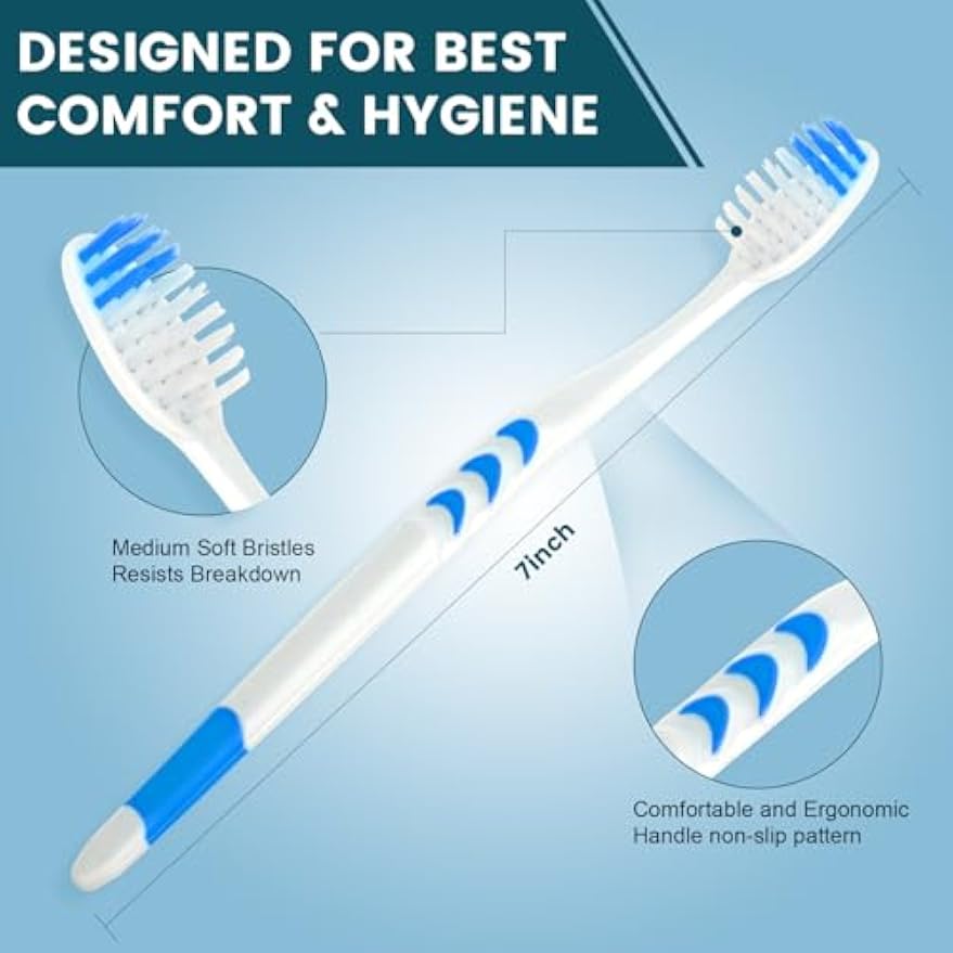 600 PCS Premium Individually Wrapped Bulk Toothbrush, Disposable Toothbrush | Medium Soft Bristle Toothbrushes, Kids Toothbrushes, Ergonomics Handle, Perfect for Travel Hotel Donation