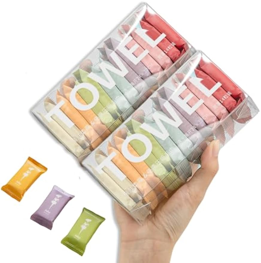 Disposable Compressed Towels, 28Pcs Travel Washcloth Tablets | Portable Compressed Towel, Thicker Super Absorbent for Travel, Face Towel Ideal for Outdoor Camping Hiking