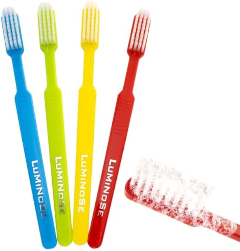 Omnia Disposable Pre-Pasted Toothbrushes | 100 Pcs Individually Wrapped Pre Pasted Toothbrush | Single Use Waterless Tooth Brush for Hotel, Camping, Homeless Gift | Multi Color
