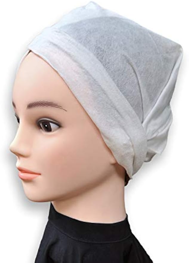 DAVELEN Essential Disposable Hair Towel for Women, 100 Pack 32 inch X 16 inch, Super Absorbent Quick Dry Hair for Drying Curly, Long & Thick Hair (White) (100)