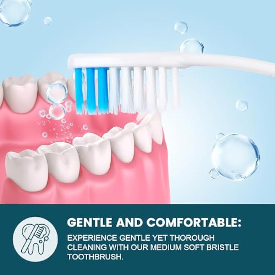 600 PCS Premium Individually Wrapped Bulk Toothbrush, Disposable Toothbrush | Medium Soft Bristle Toothbrushes, Kids Toothbrushes, Ergonomics Handle, Perfect for Travel Hotel Donation