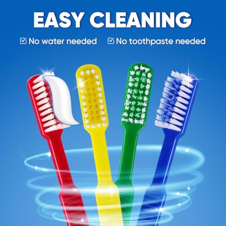 50 PCS Prepasted Disposable Toothbrushes with Toothpaste, Bulk Toothbrush | Premium Bulk Disposable Toothbrushes Individually Wrapped, Single Use Prepasted Toothbrush for Travel, Guests, Hotel, Camping