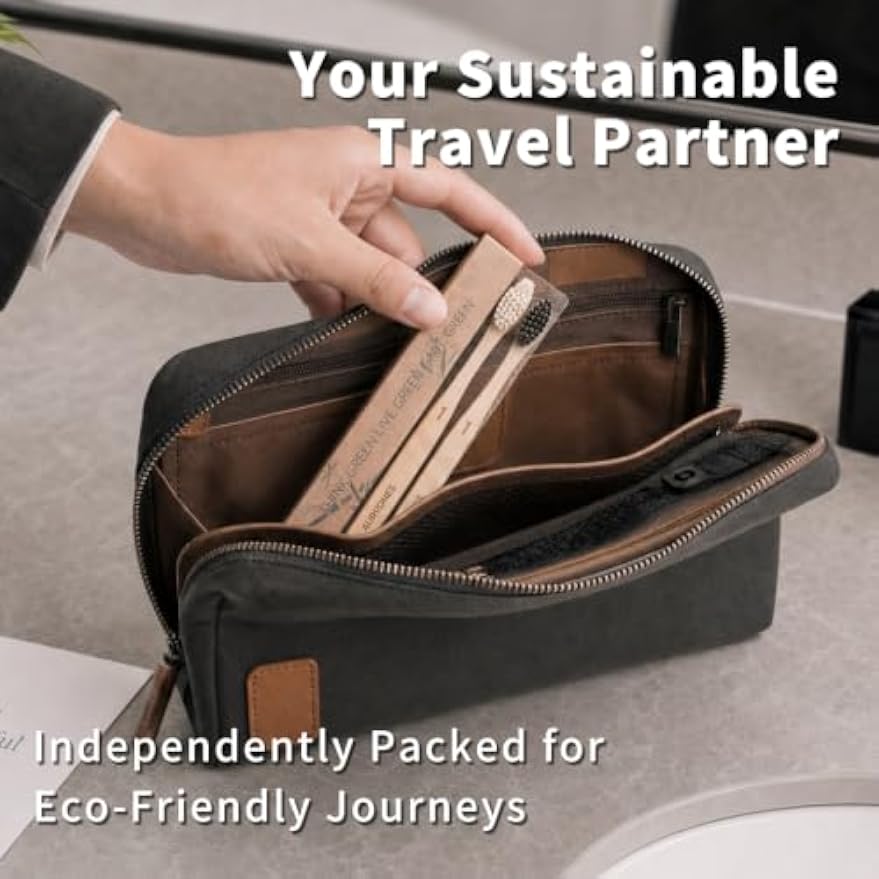 Bamboo Toothbrushes Soft Bristles, 10 Pack Natural Toothbrush | Eco Friendly Plastic Free Toothbrush Castor Oil Bristles, BPA Free Wooden Toothbrush for Family & Travel