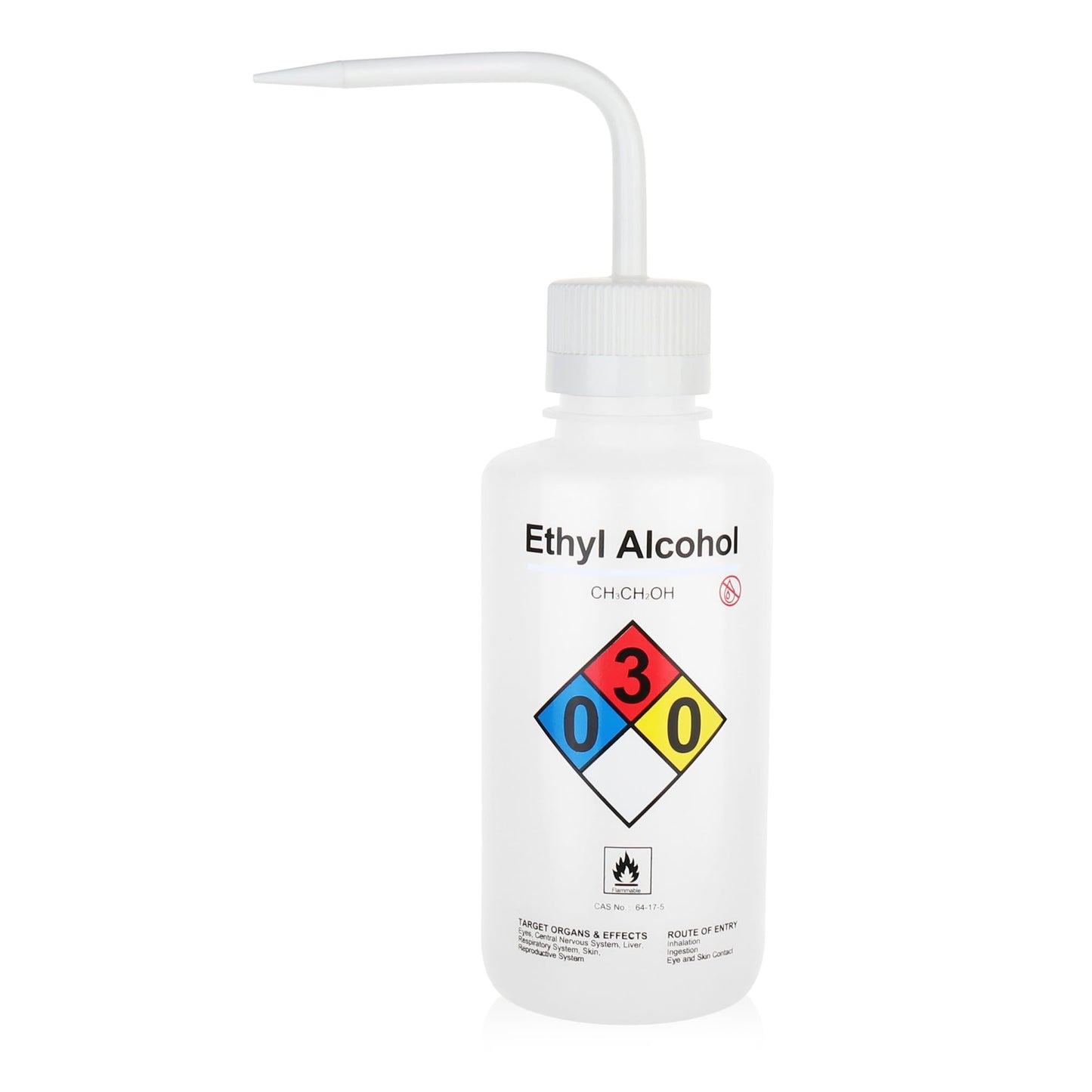 4pcs of Isopropanol Wash Bottles, Vol.500ml (17oz), Narrow Mouth, Self-Venting Safety Wash Bottles, LDPE Material, IN-WBI500