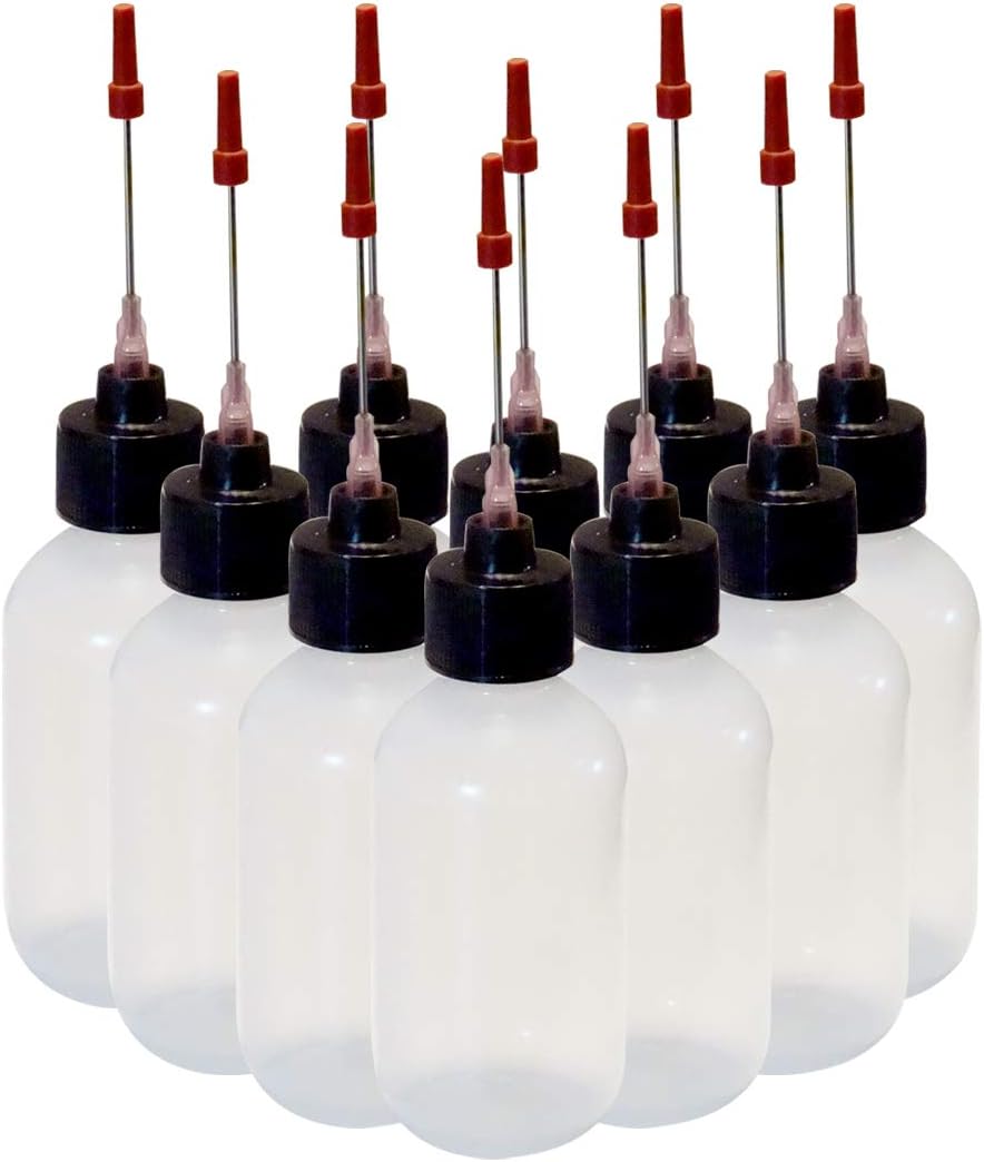 Liberty Products 10-2oz Plastic Squeeze Bottles 1.5" Stainless Applicators