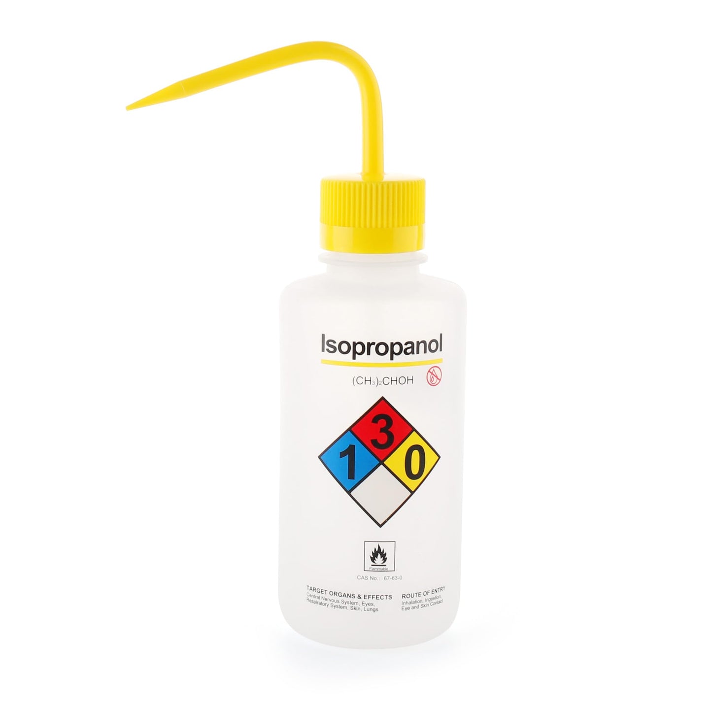 4pcs of Isopropanol Wash Bottles, Vol.500ml (17oz), Narrow Mouth, Self-Venting Safety Wash Bottles, LDPE Material, IN-WBI500