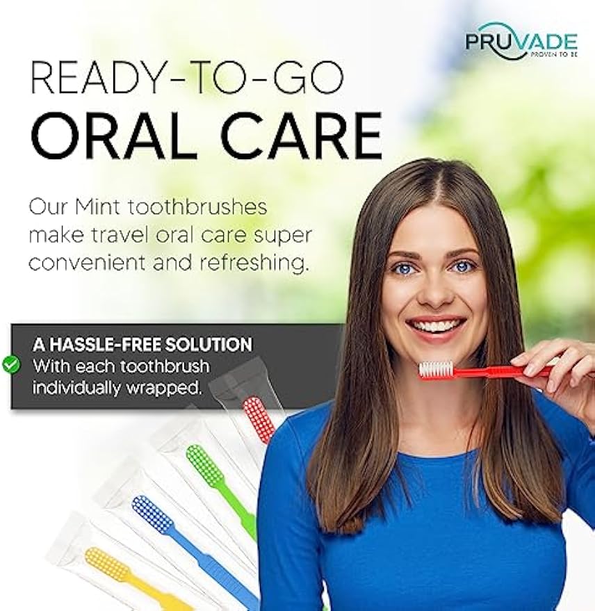 100 Pack Disposable Toothbrushes with Toothpaste - Mint Prepasted | 100 Count Prepasted Toothbrushes Individually Wrapped |Single Use Waterless Tooth Brush Soft Bristles for Office,Hotel,Travel