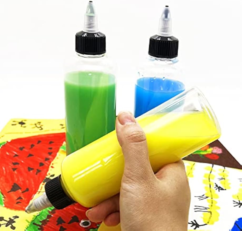 3 Pcs Dispensing Bottles, 8oz Plastic Squeeze Bottles with Twist Top Cap