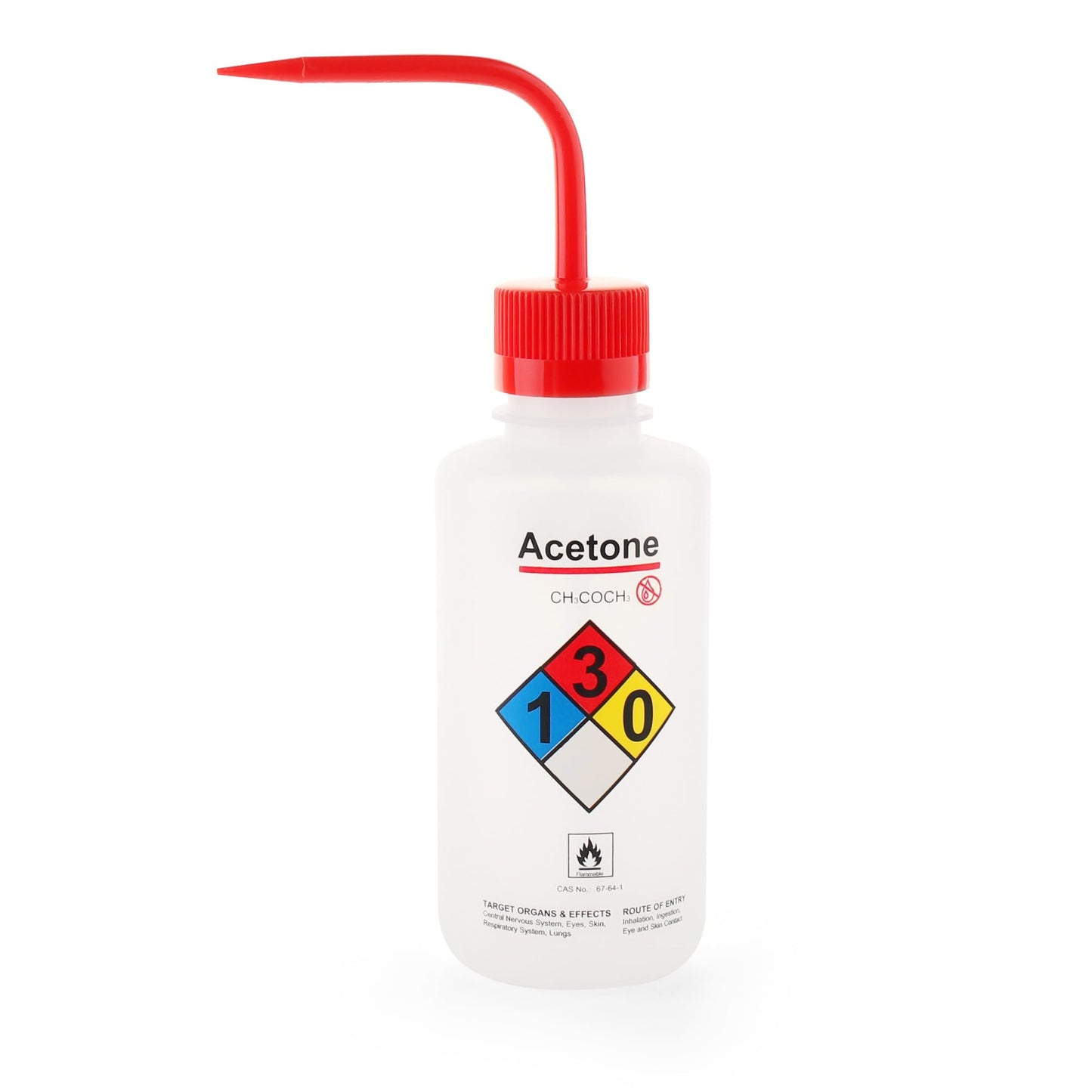 4pcs of Isopropanol Wash Bottles, Vol.500ml (17oz), Narrow Mouth, Self-Venting Safety Wash Bottles, LDPE Material, IN-WBI500