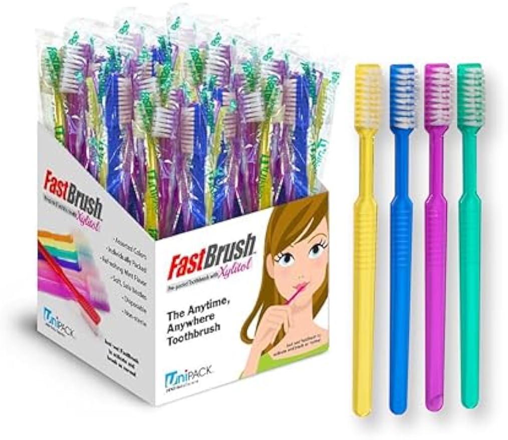 Dukal Fast Brush Pre-Pasted Disposable Toothbrushes (Box of 100)