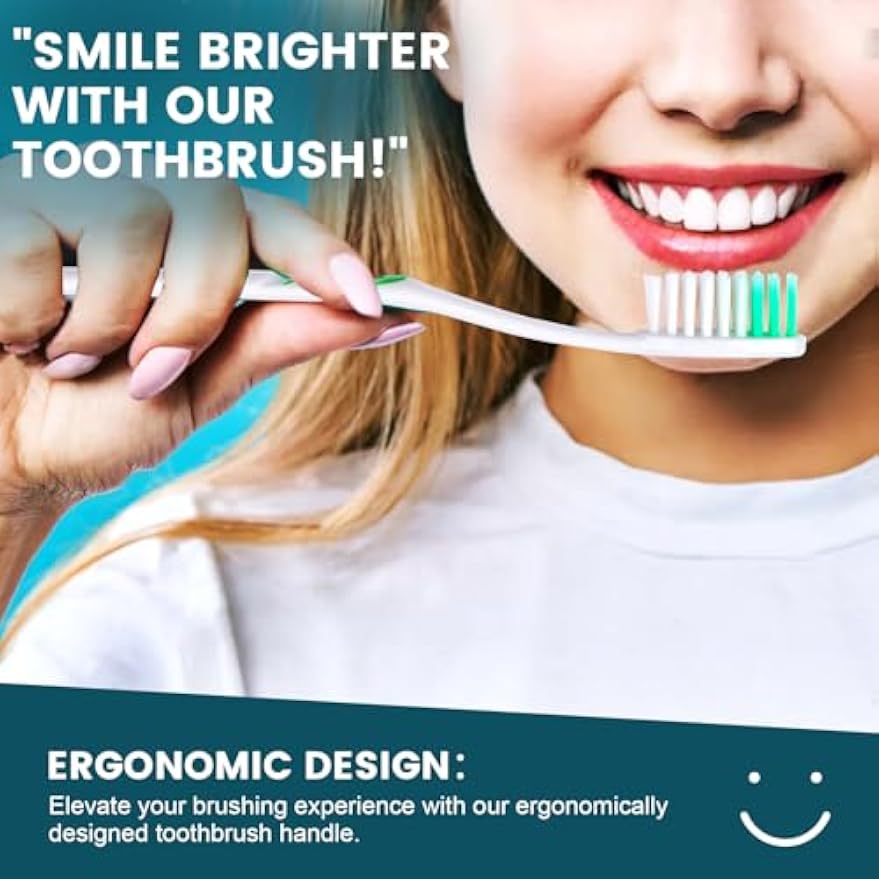 600 PCS Premium Individually Wrapped Bulk Toothbrush, Disposable Toothbrush | Medium Soft Bristle Toothbrushes, Kids Toothbrushes, Ergonomics Handle, Perfect for Travel Hotel Donation