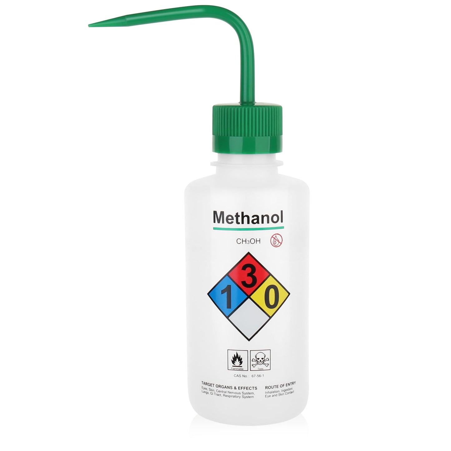 4pcs of Isopropanol Wash Bottles, Vol.500ml (17oz), Narrow Mouth, Self-Venting Safety Wash Bottles, LDPE Material, IN-WBI500