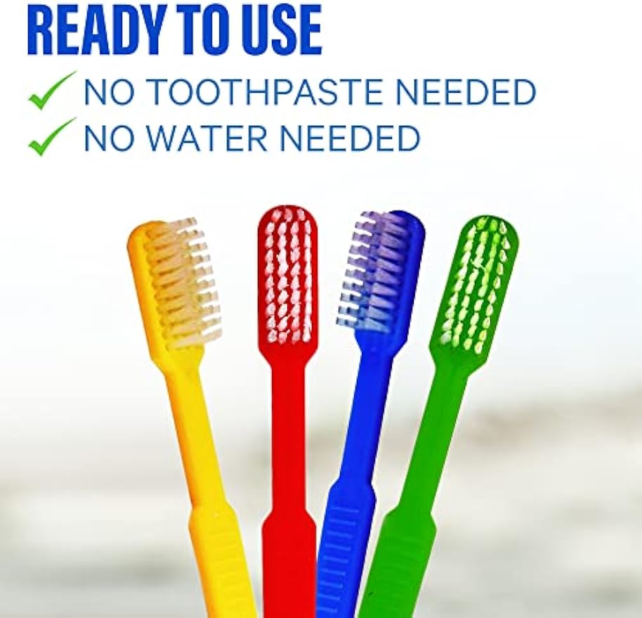 144 Prepasted Disposable Toothbrushes | Pre-Pasted Soft Bristle Tooth Brush for Dental Care & Oral Hygiene | Individually Wrapped Toothbrush Pack Airbnb Gifts | No Water Needed, Paste Made in USA.