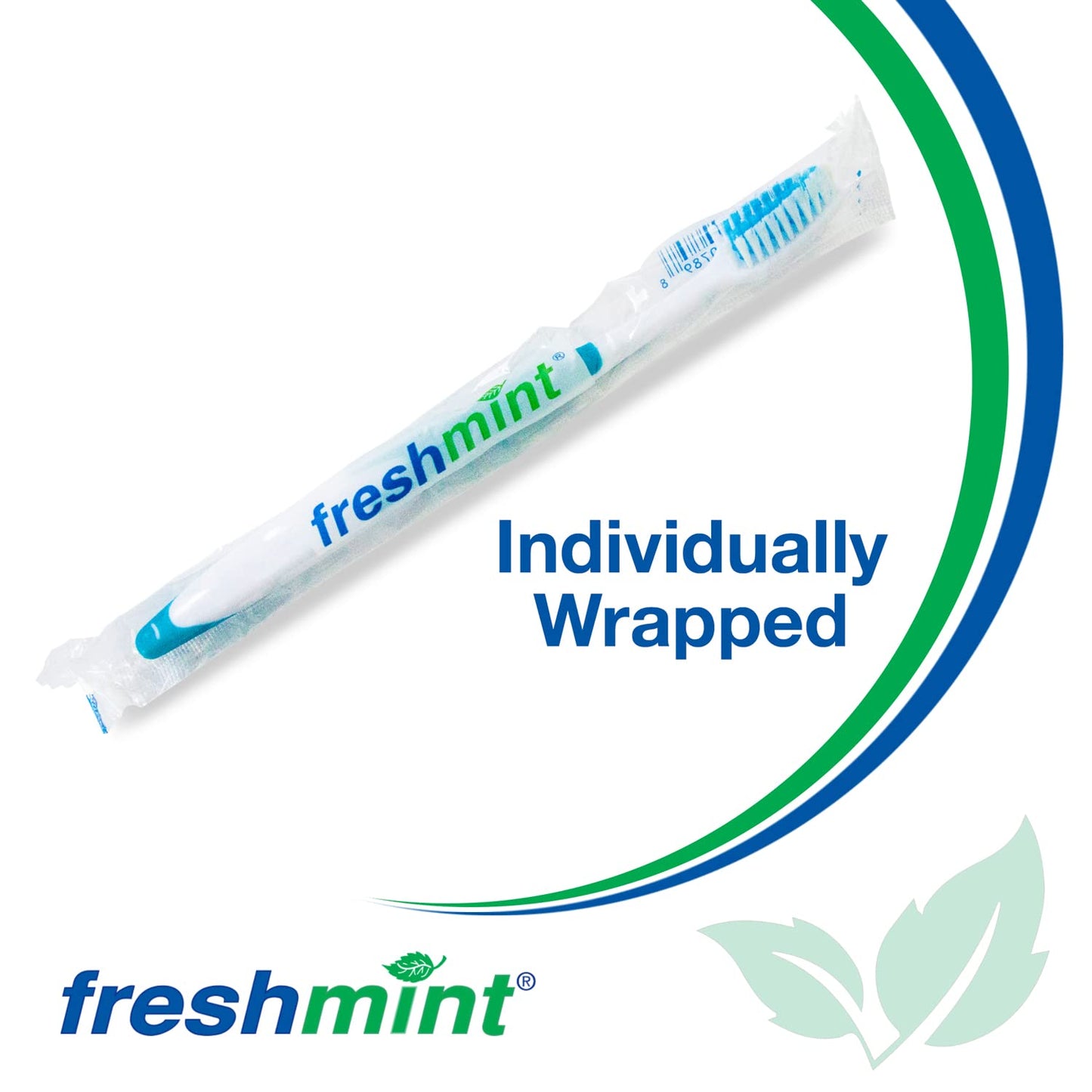 FRESHMINT Individually Wrapped Bulk Premium Toothbrushes (144 Pack), Oversized Easy Grip Handle, Soft Multi Color Nylon Bristles, Perfect for Travel, Hotel, Donation. Toothpaste Sold Separately.