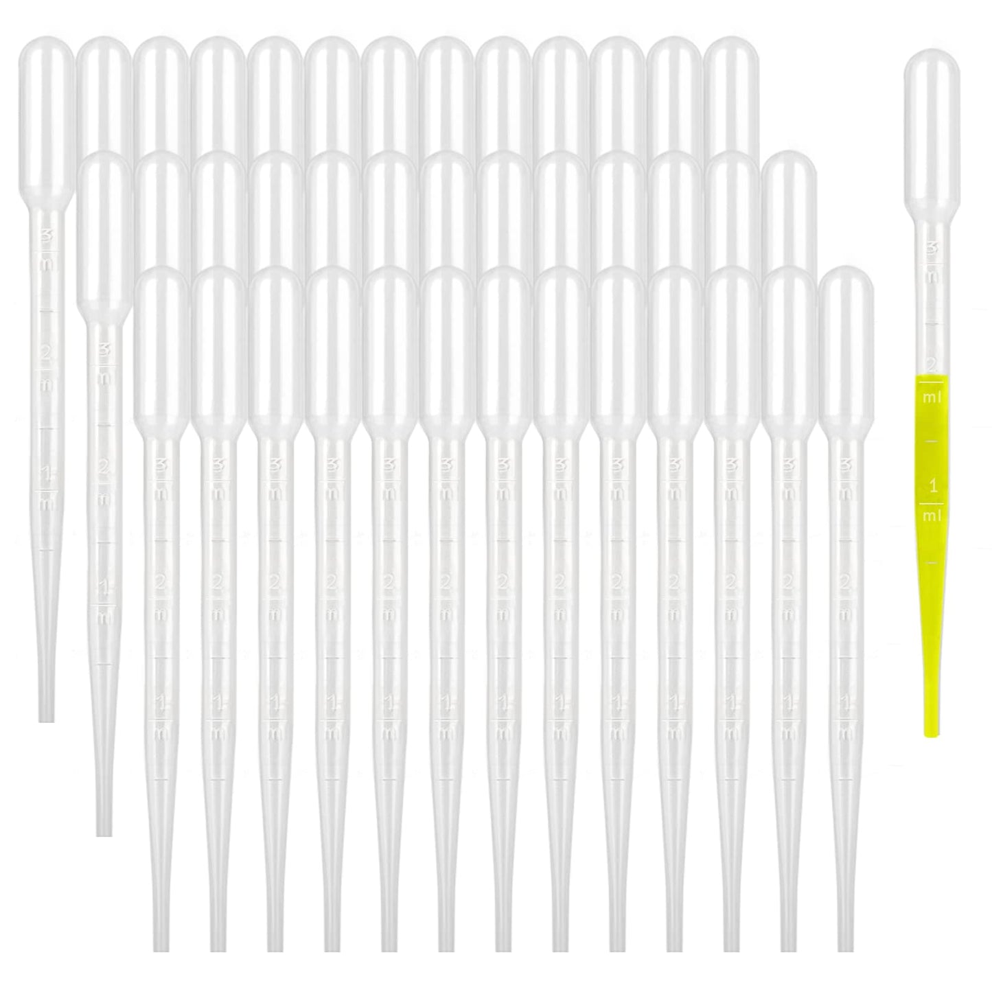 moveland 25PCS 3ML Plastic Dropper Pipettes for Essential Oils, Home Use | Calibrated Clear Scale, Soft & Flexible, Food-Grade Plastic, Disposable, No Cross-Contamination for Science Class, Lab, DIY