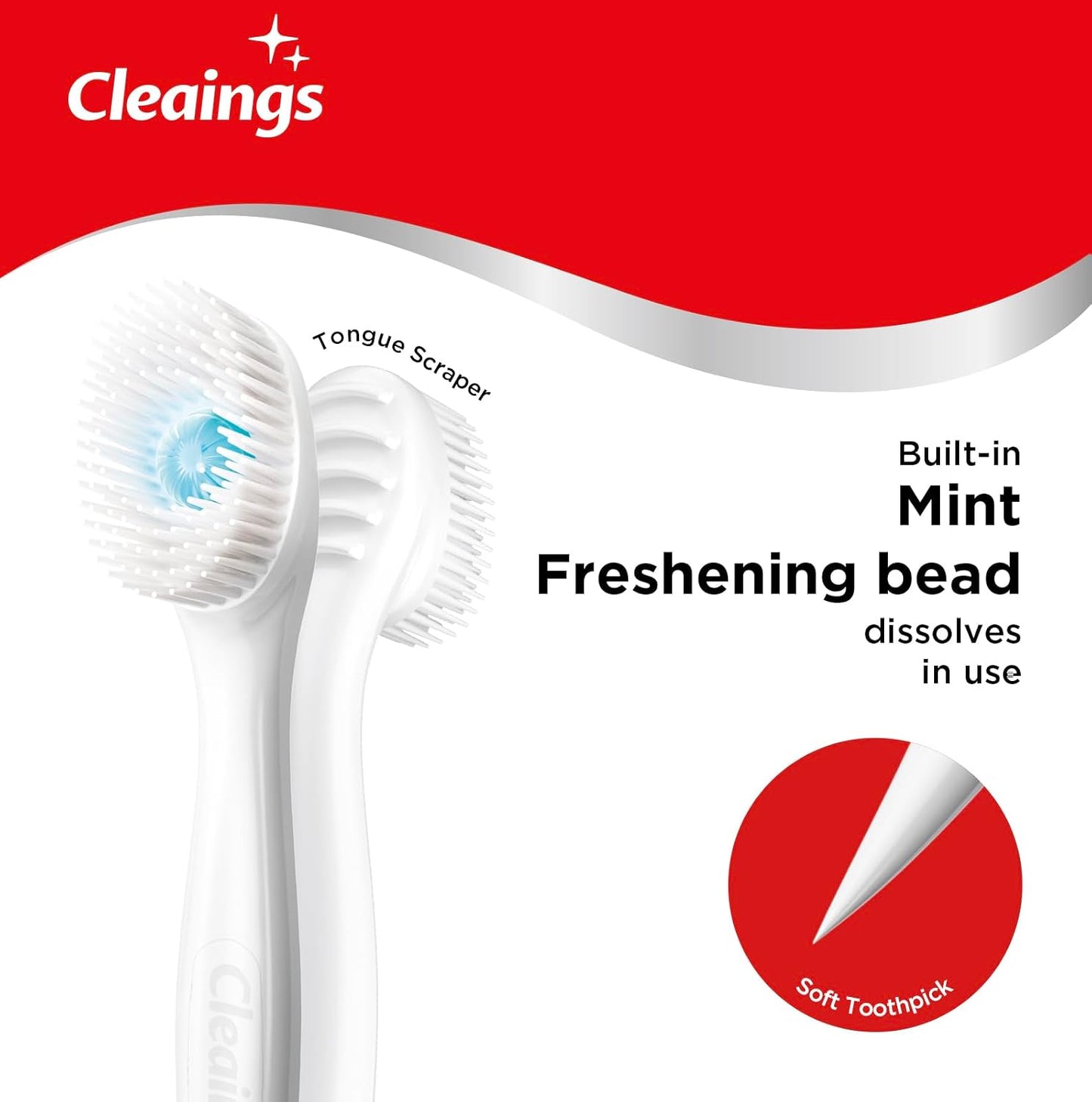 cleaings® 48 Pcs Disposable Mini Toothbrush - Pre-Pasted with Mint Toothpaste & Toothpick - Travel Size Toiletries - 2 Packs of 24 - Mint Flavor