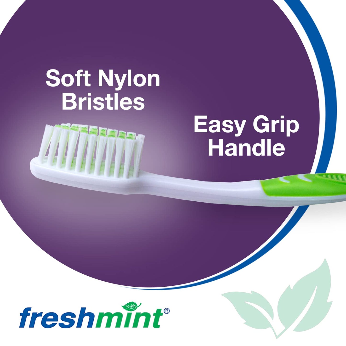 FRESHMINT Individually Wrapped Bulk Premium Toothbrushes (144 Pack), Oversized Easy Grip Handle, Soft Multi Color Nylon Bristles, Perfect for Travel, Hotel, Donation. Toothpaste Sold Separately.
