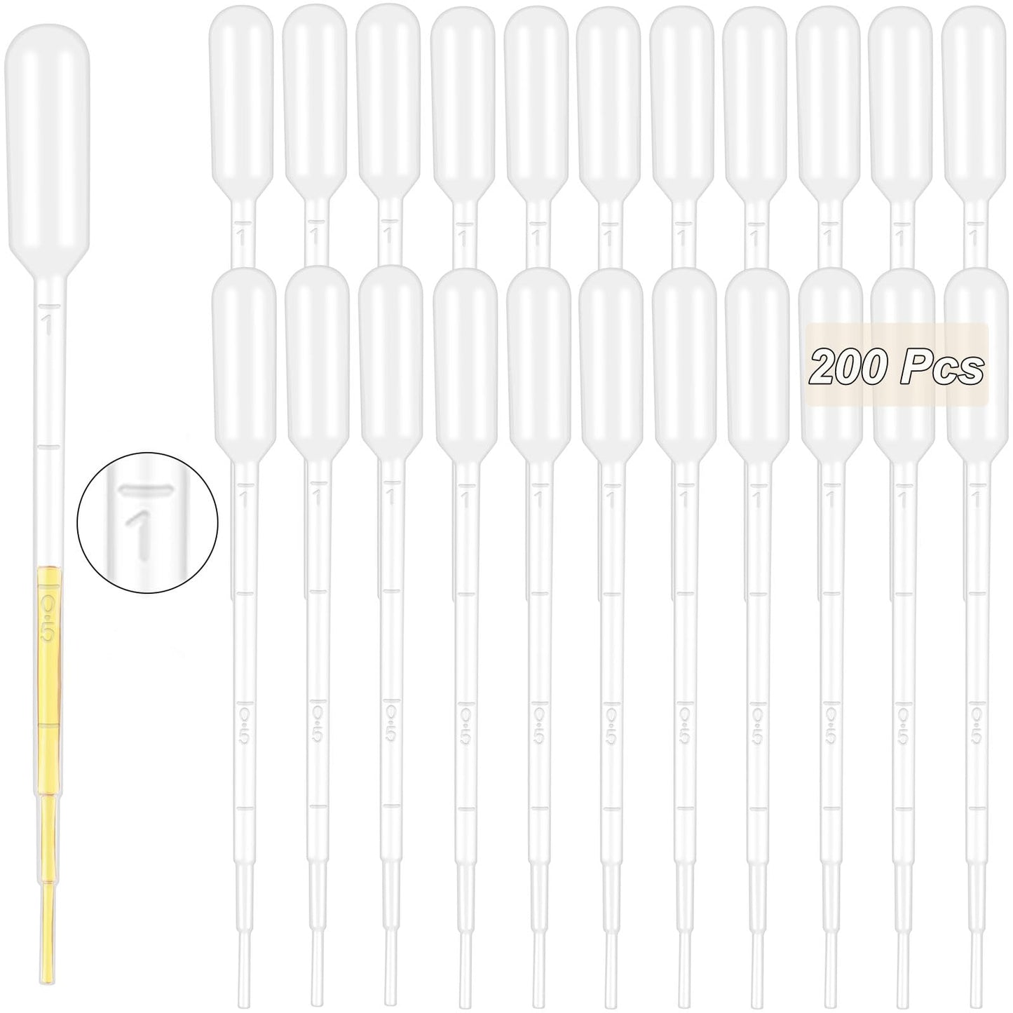 moveland 25PCS 3ML Plastic Dropper Pipettes for Essential Oils, Home Use | Calibrated Clear Scale, Soft & Flexible, Food-Grade Plastic, Disposable, No Cross-Contamination for Science Class, Lab, DIY