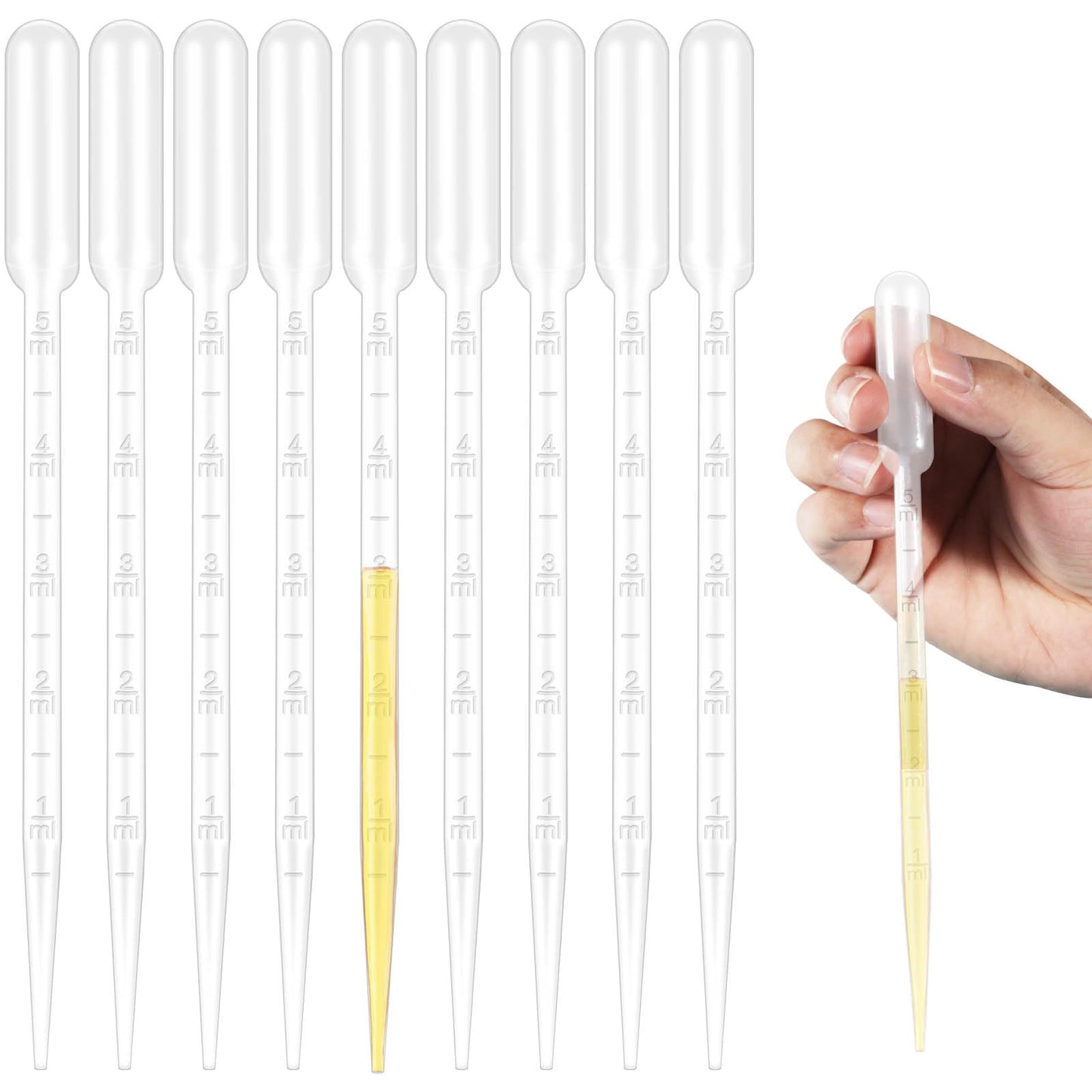 moveland 25PCS 3ML Plastic Dropper Pipettes for Essential Oils, Home Use | Calibrated Clear Scale, Soft & Flexible, Food-Grade Plastic, Disposable, No Cross-Contamination for Science Class, Lab, DIY