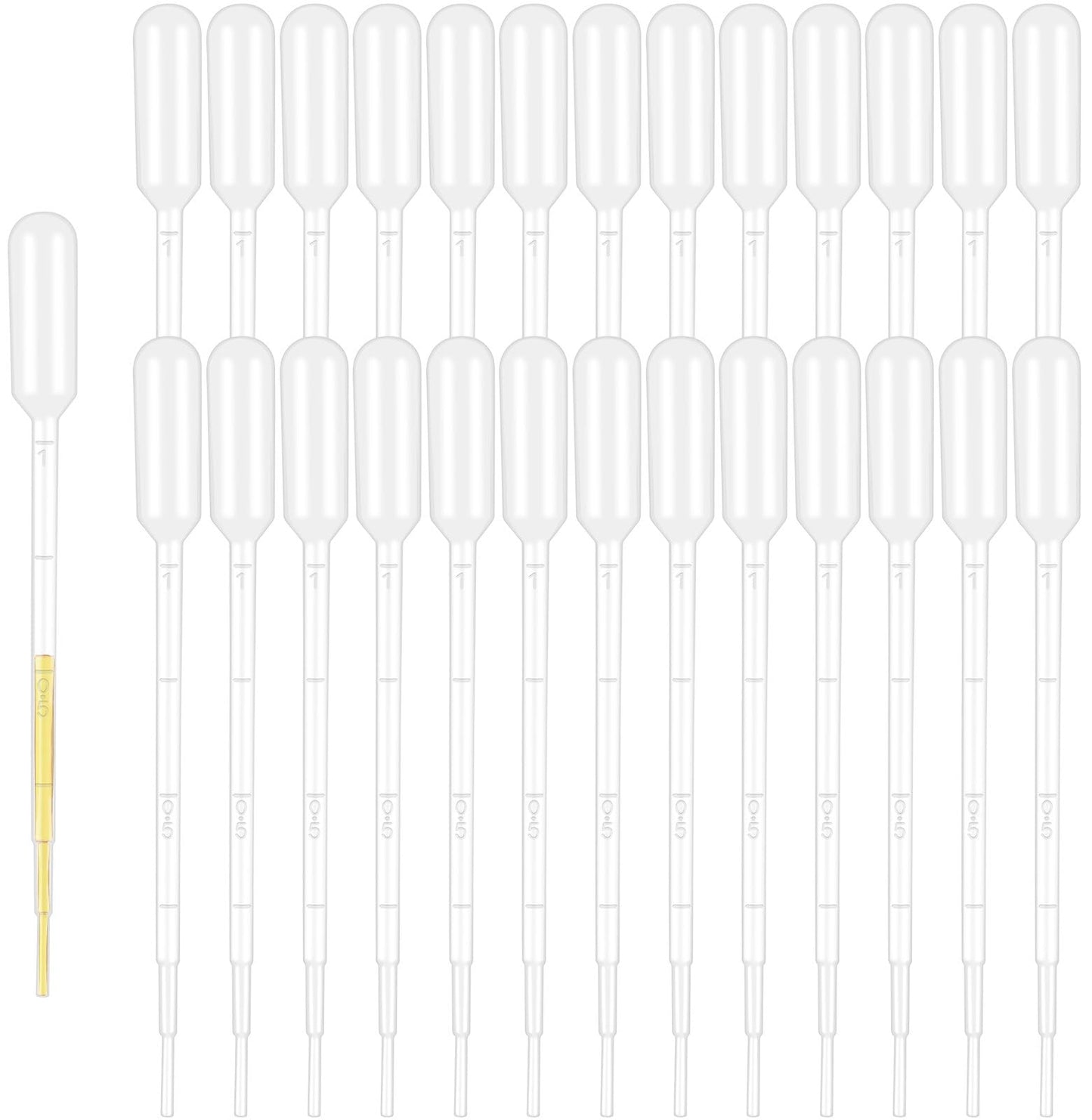 moveland 25PCS 3ML Plastic Dropper Pipettes for Essential Oils, Home Use | Calibrated Clear Scale, Soft & Flexible, Food-Grade Plastic, Disposable, No Cross-Contamination for Science Class, Lab, DIY