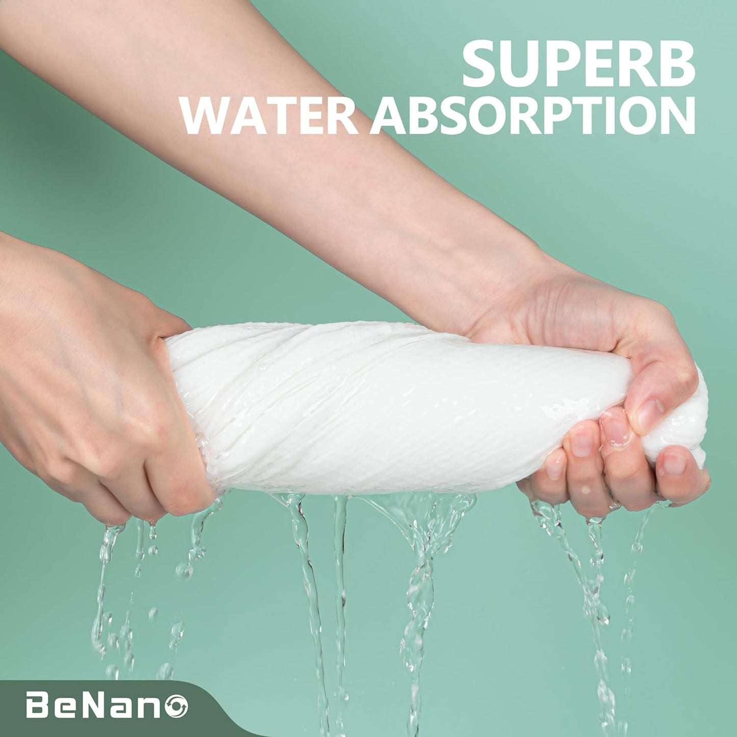 Benano 55.1x27.5 in Compressed Bath Towel Tablets | Travel Towel, 5 Pack | Water-activated, large reusable compact bath towels. Perfect for camping, hotel, hiking, sports, beach, swimming, vacation.