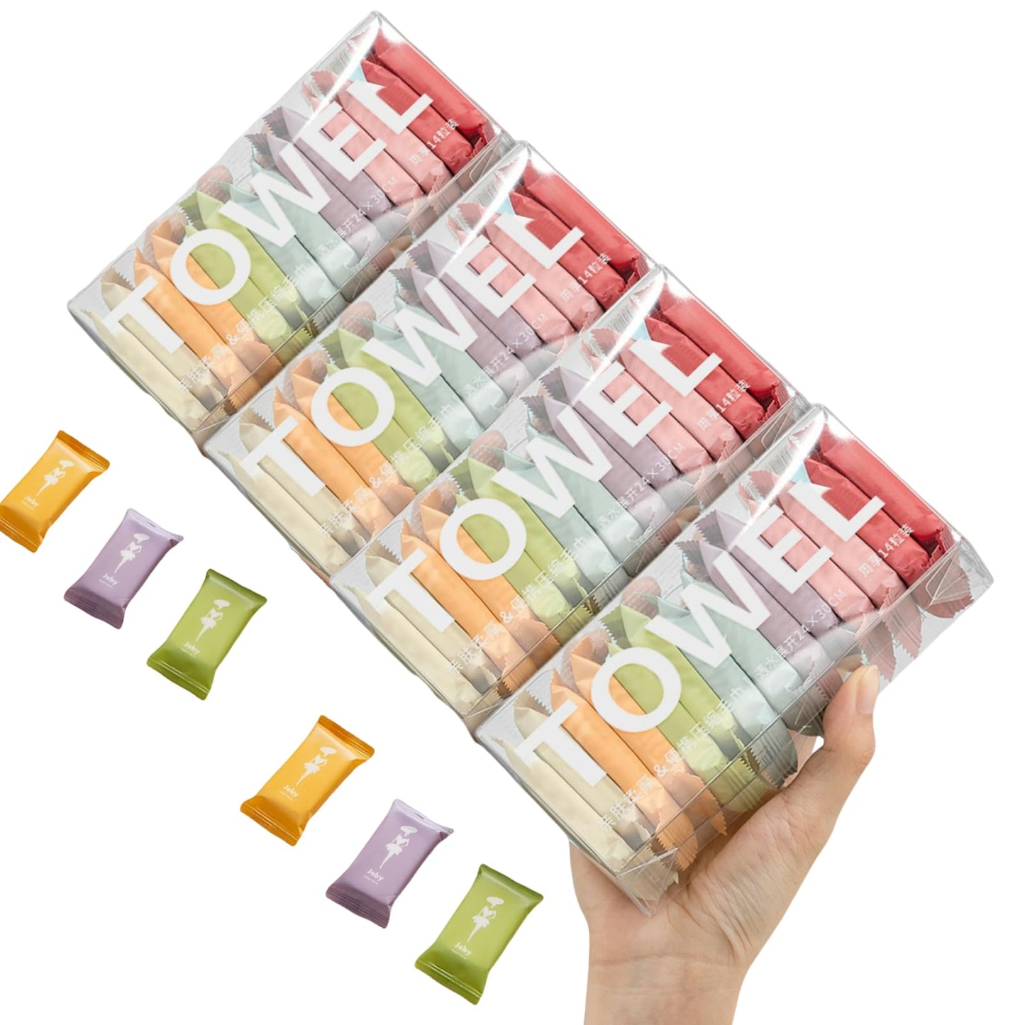 Disposable Compressed Towels, 28Pcs Travel Washcloth Tablets | Portable Compressed Towel, Thicker Super Absorbent for Travel, Face Towel Ideal for Outdoor Camping Hiking