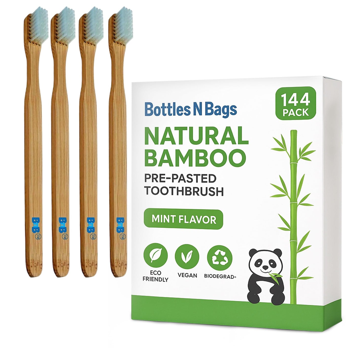 144 Prepasted Disposable Toothbrushes | Pre-Pasted Soft Bristle Tooth Brush for Dental Care & Oral Hygiene | Individually Wrapped Toothbrush Pack Airbnb Gifts | No Water Needed, Paste Made in USA.