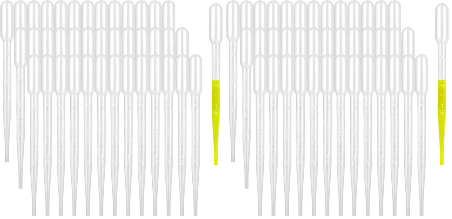 moveland 25PCS 3ML Plastic Dropper Pipettes for Essential Oils, Home Use | Calibrated Clear Scale, Soft & Flexible, Food-Grade Plastic, Disposable, No Cross-Contamination for Science Class, Lab, DIY